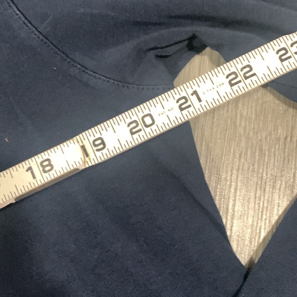 Patrick Assaraf Deep Navy Pima Cotton Stretch Long Sleeve T-Shirt size L - Picture 9 of 9